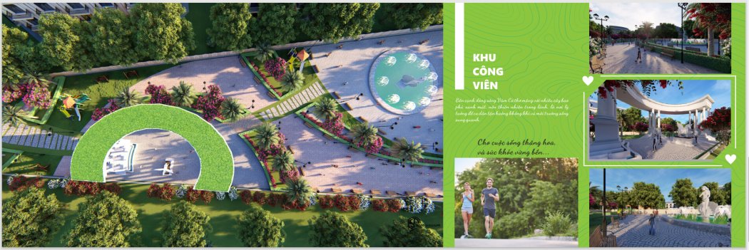 Tiện ích công viên cây xanh bên trong dự án KDC Phước Đông